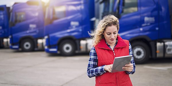 Einfache Abfahrtskontrolle für LKW per Tablet