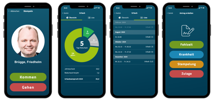 Zeiterfassung in der geoCapture App