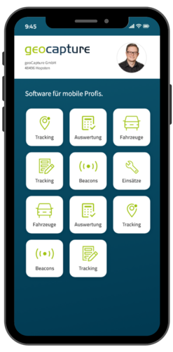 geoCapture App Startbildschirm