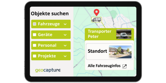 Tablet mit geoCapture APP