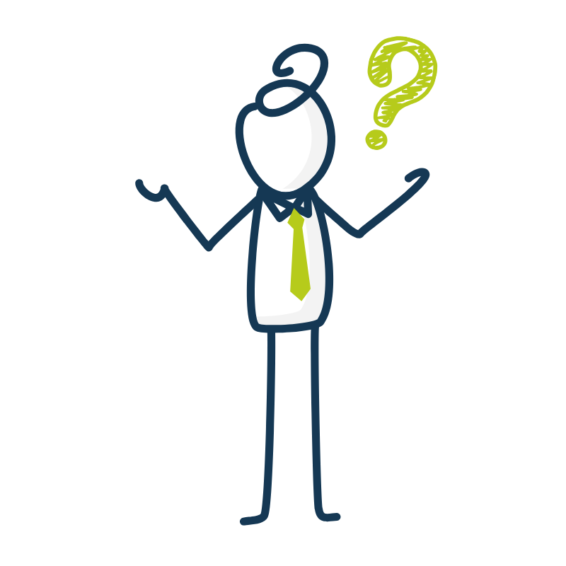 Person, die fragend mit den Schultern zuckt